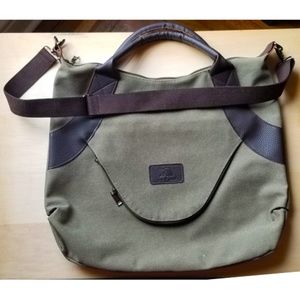 Canvas & Leather Oversized Handbag Tote